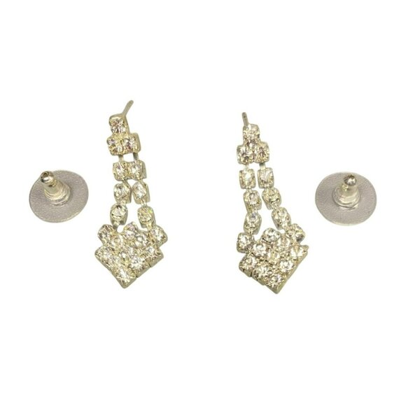 Clear Rhinestone Necklace & Earring Set For Women - Picture 3 of 10